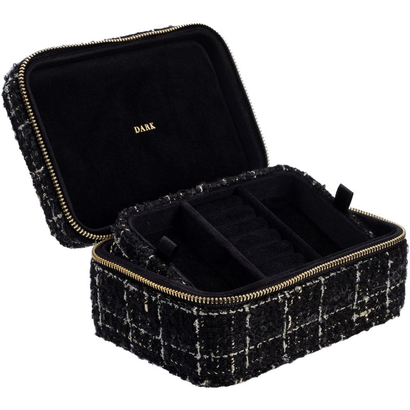 Tweed Jewellery Box Black