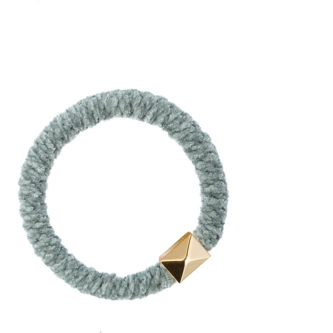 Hovedbilde Fluffy Fat Hair Tie W/Gold Aqua Green
