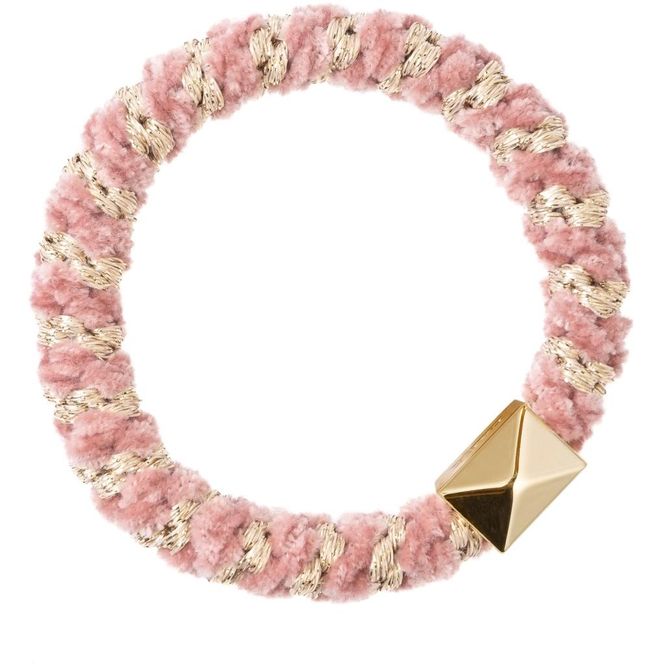 Hovedbilde Fluffy Fat Hair Tie W/Gold Rose Stripe